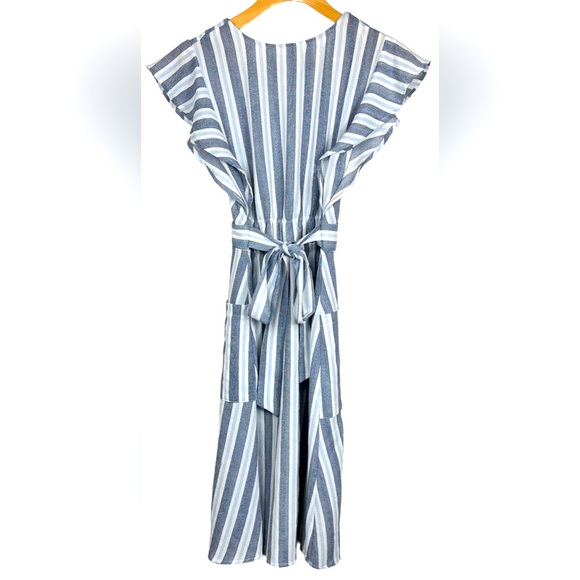 Monteau Semi Sheer Blue Dress with Pockets | Size: Small - Picture 3 of 9